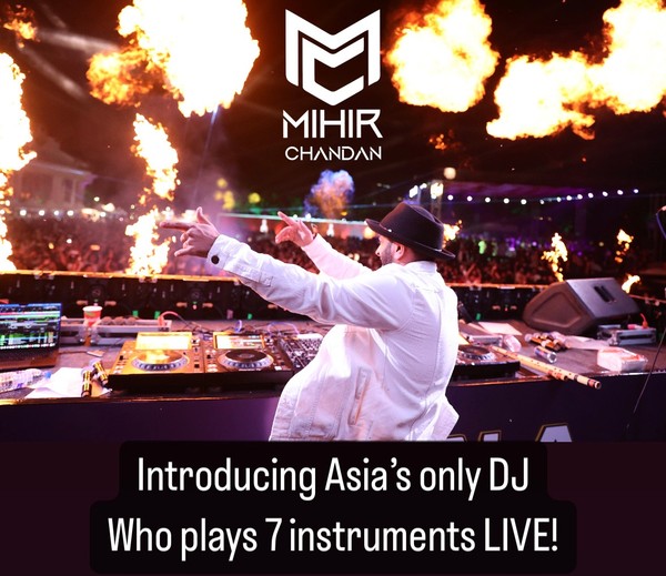 DJ Mihir Chandan + 7 instruments LIVE (DJing, Handpan, Saxophone, Flute, Tabla, Timbale, Drums, Djembe, Darbuka and more.....)