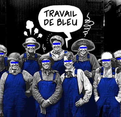 Travail de bleu